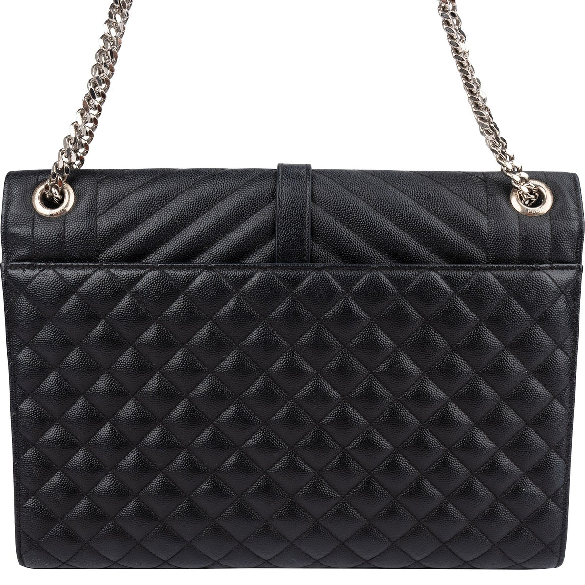 Borsa a tracolla grande Envelope di Saint Laurent in pelle martellata trapuntata