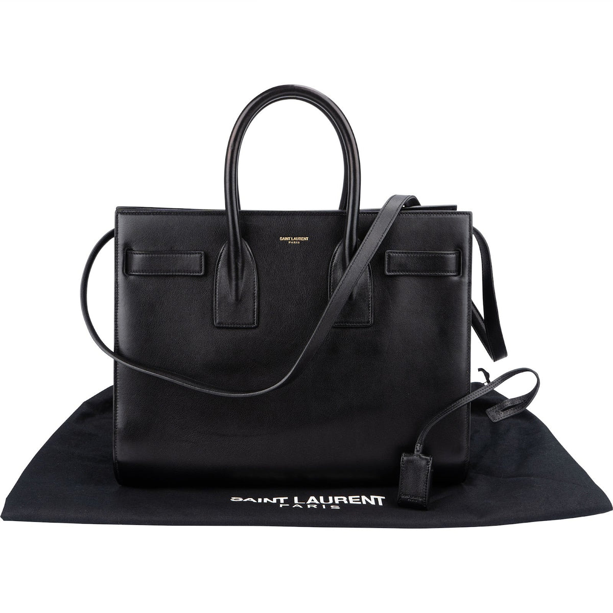 Sac à main Saint Laurent Sac De Jour en cuir noir