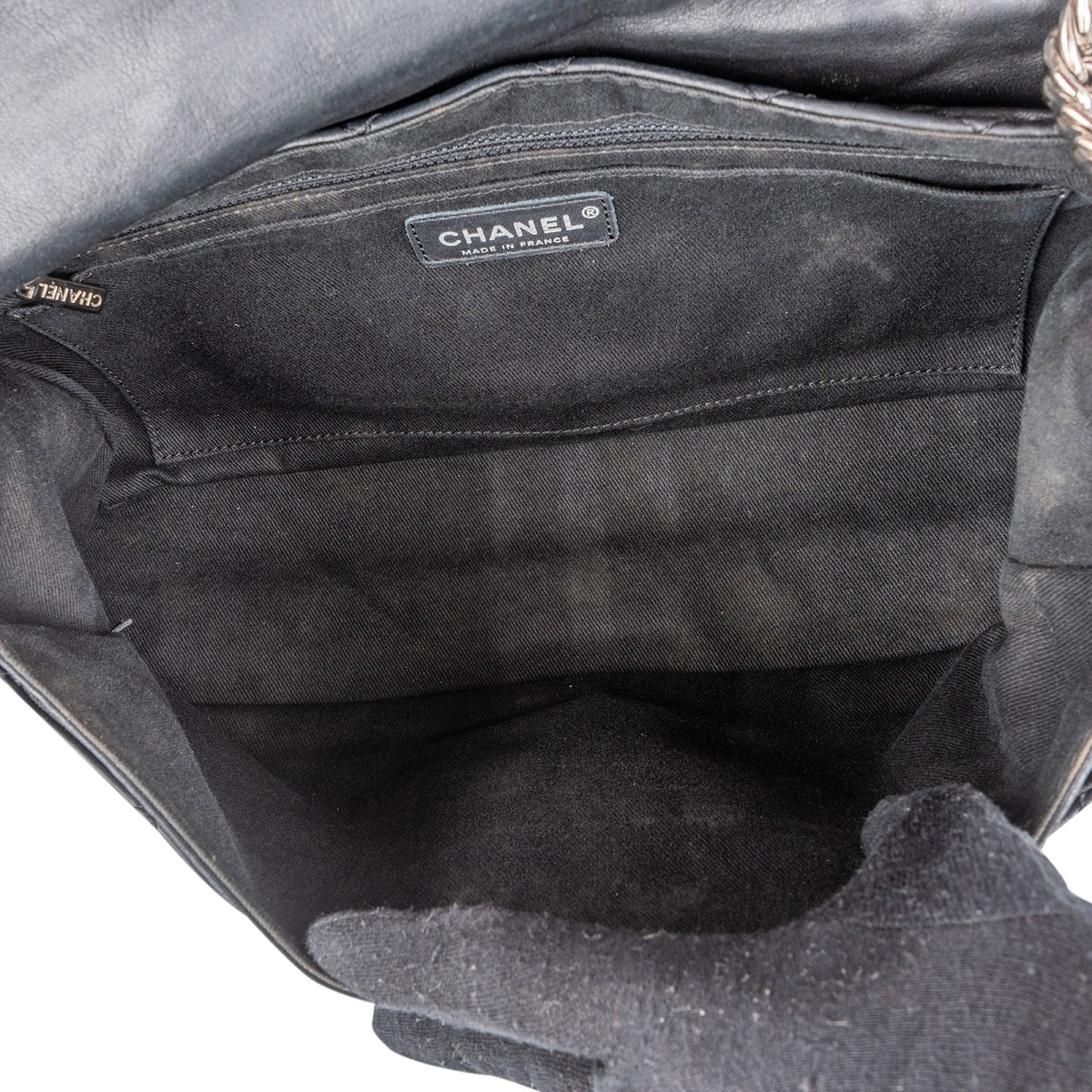Chanel Jumbo Single Flap Lammleder Palladium, Bild 12 von 13