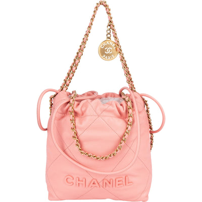 Chanel 22 Small Drawstring Handbag in Caviar Leather