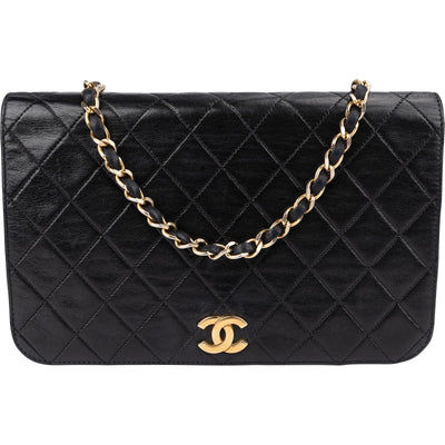 Chanel Quilted Lambskin CC Single Flap Shoulder Bag