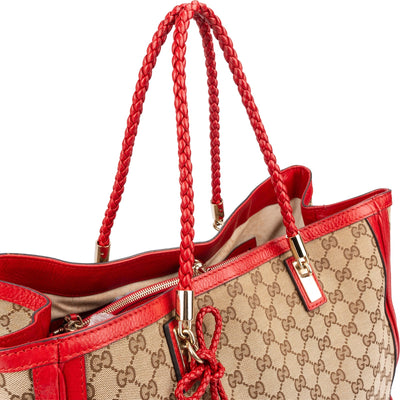 Borsa a mano Gucci Bella Bamboo in tela GG Monogram