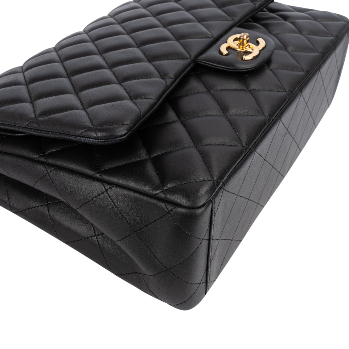 Bolso bandolera Chanel Maxi Double Flap de piel de cordero acolchada