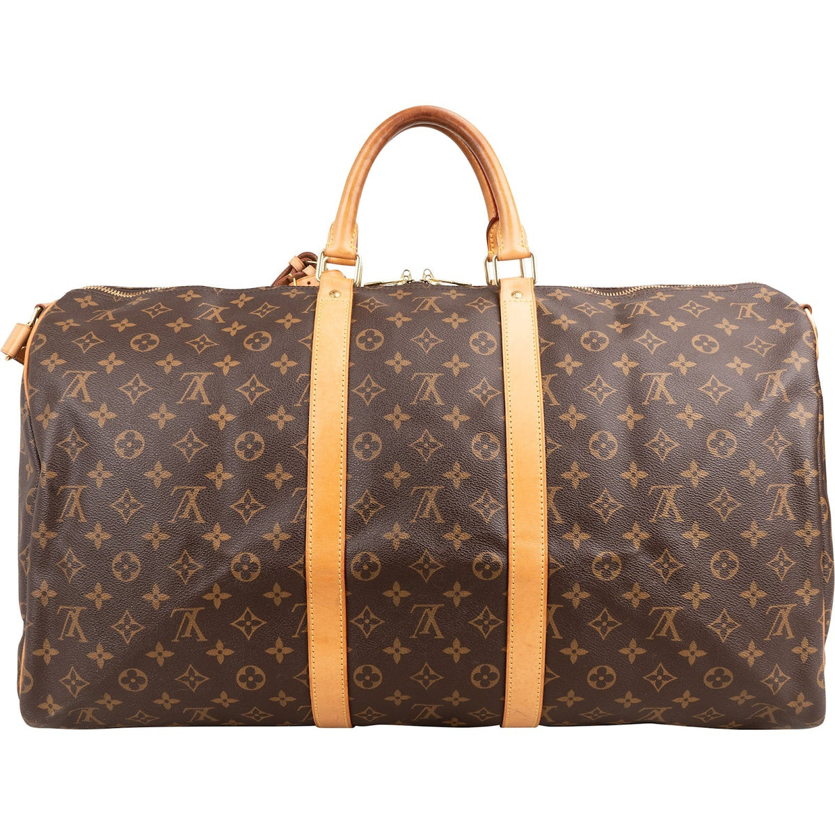 Borsa da viaggio Louis Vuitton Keepall 55 Bandoulière in tela Monogram