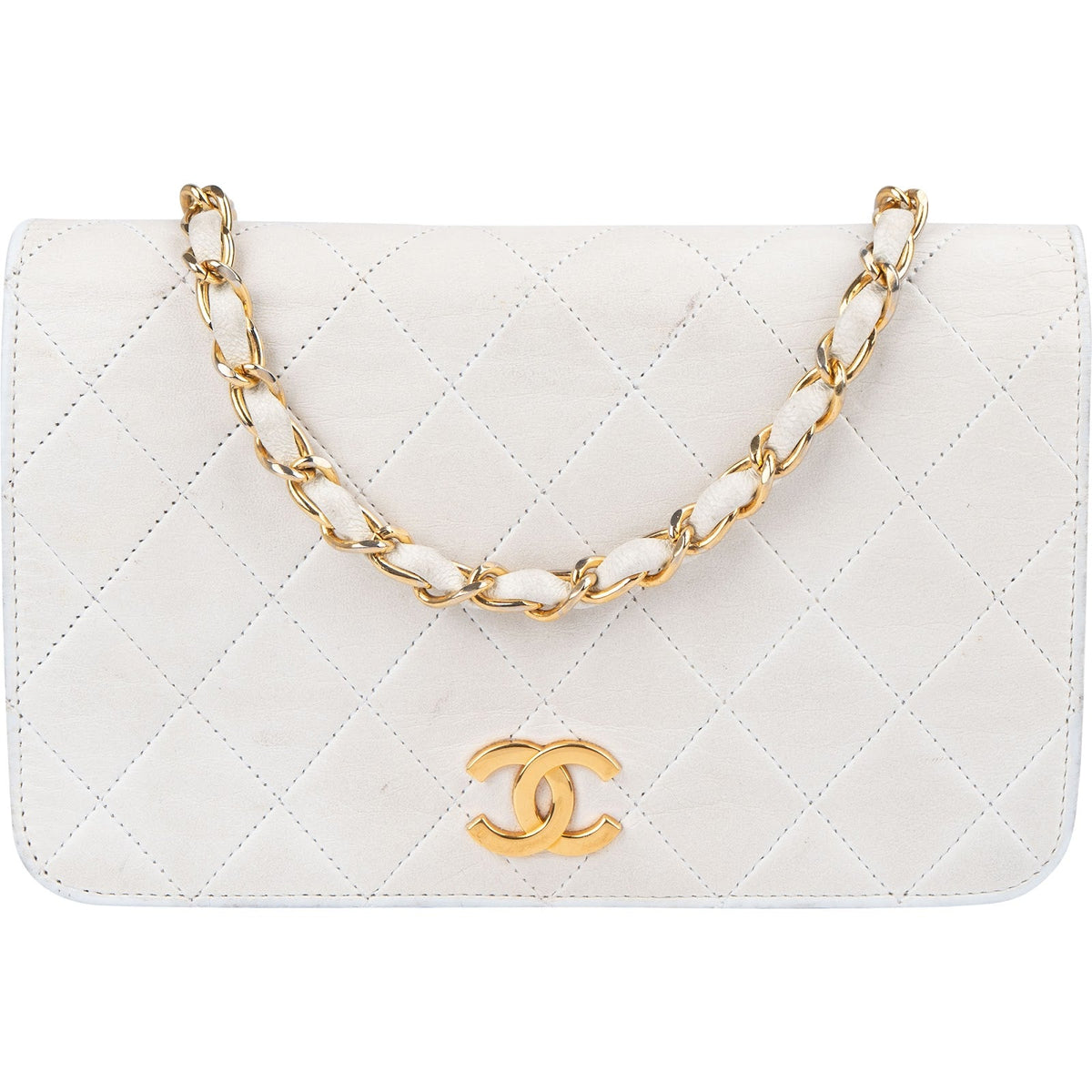 Chanel Mini aus gestepptem Lammleder – Vorderansicht
