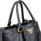 Prada Black Vitello Daino Leather Tote Handbag