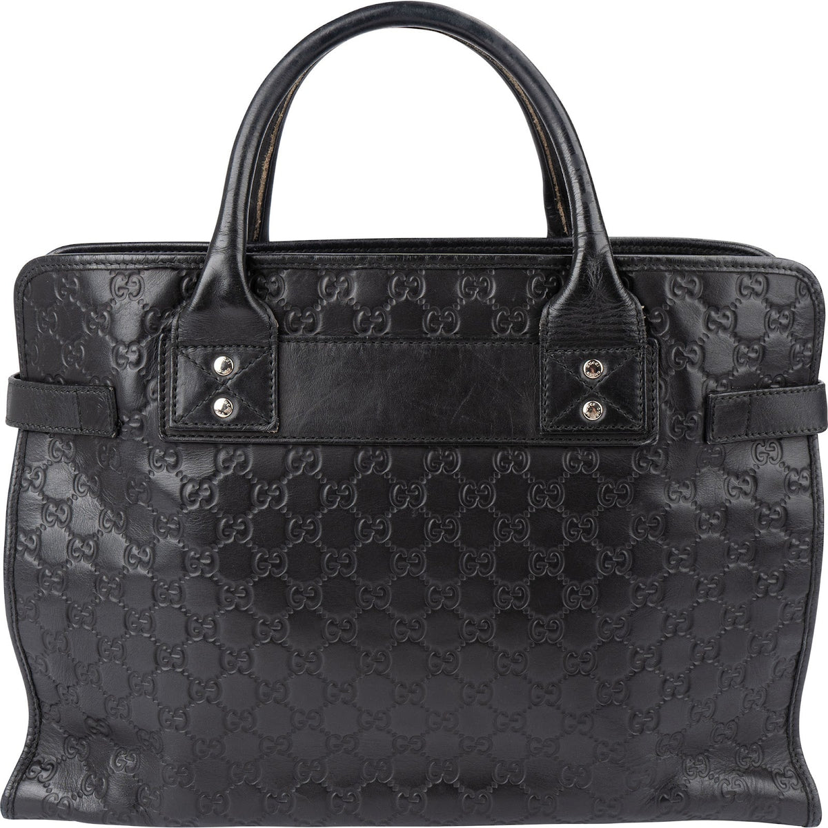 Gucci Guccissima lederen Web Detail Briefcase handtas