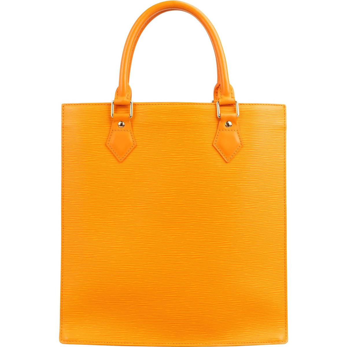 Louis Vuitton Orange Epi Leder Sac Plat Handtasche, Bild 4 von 10