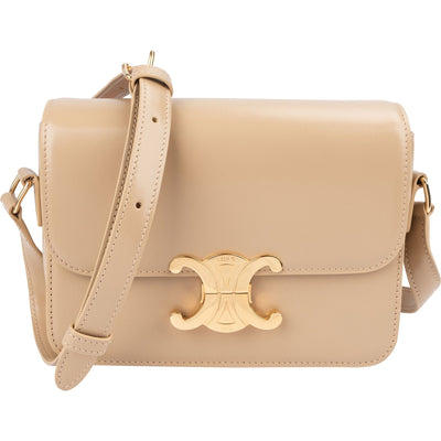 Celine Shiny Calfskin Teen Triomphe Crossbody Bag