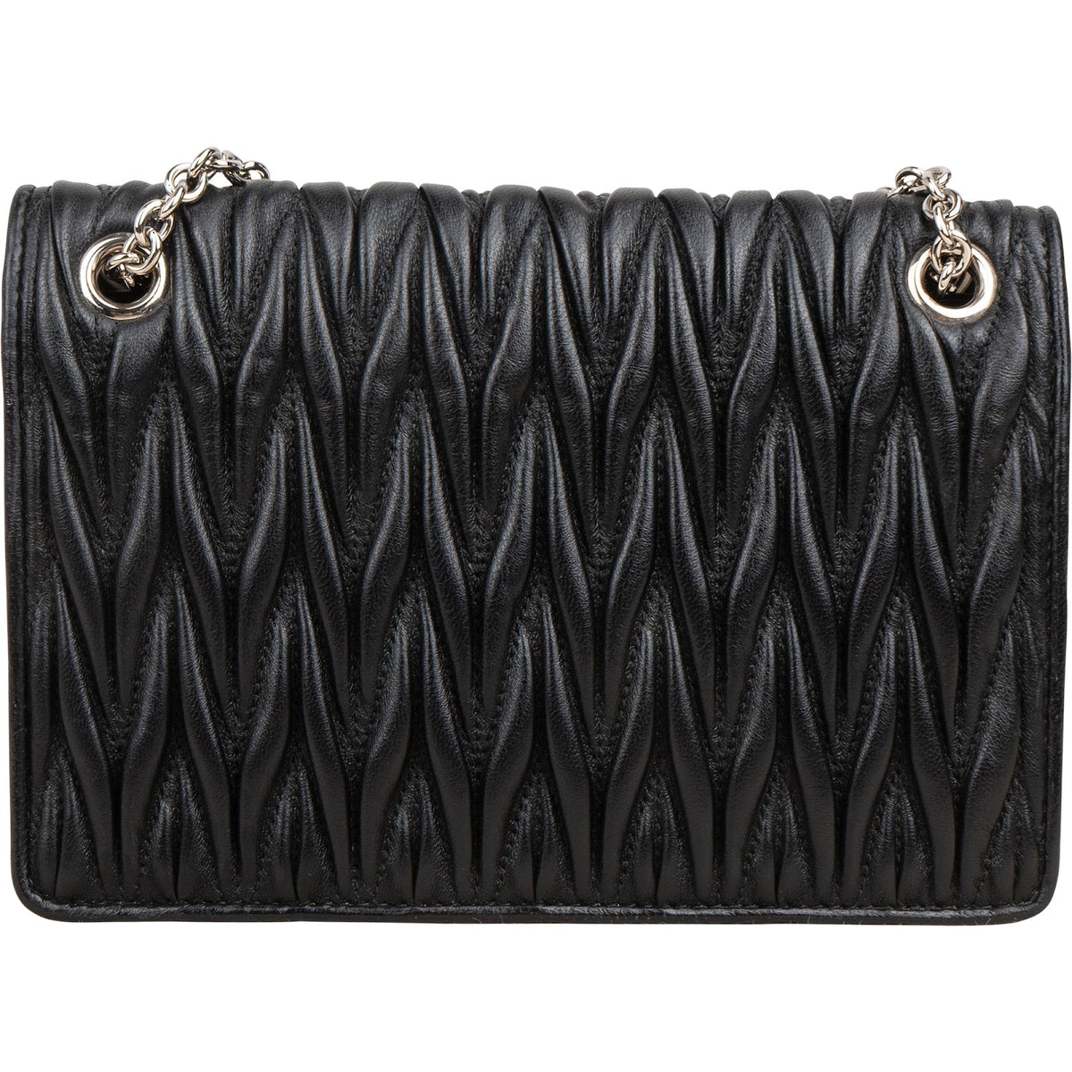 Sac bandoulière Miu Miu Crystal Small Flap en cuir nappa matelassé