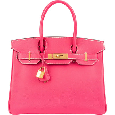 Hermès Rose Tyrien Epsom Leather Birkin 30 Handbag