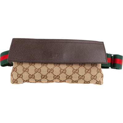 Borsa a tracolla Gucci in tela monogram GG con nastro Web