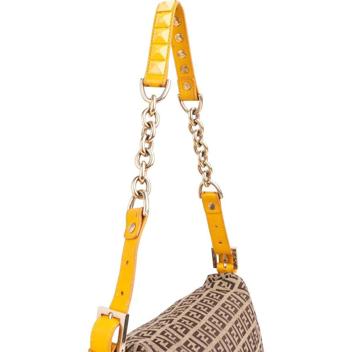 Fendi Zucca FF Canvas Studded Mamma Hobo Schultertasche, Bild 3 von 12