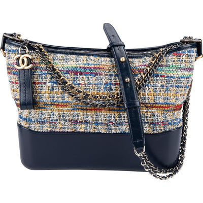 Chanel Tweed & Lambkin Gabrielle Crossbody Bag
