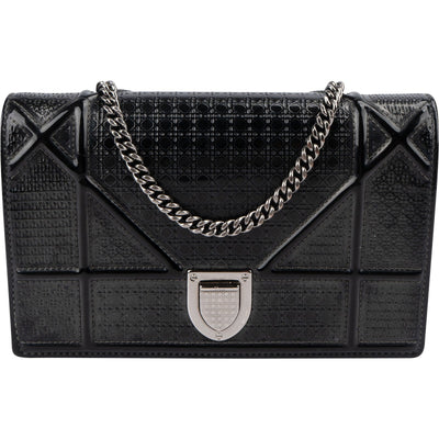 Christian Dior Micro-Cannage Diorama Wallet On Chain Umhängetasche