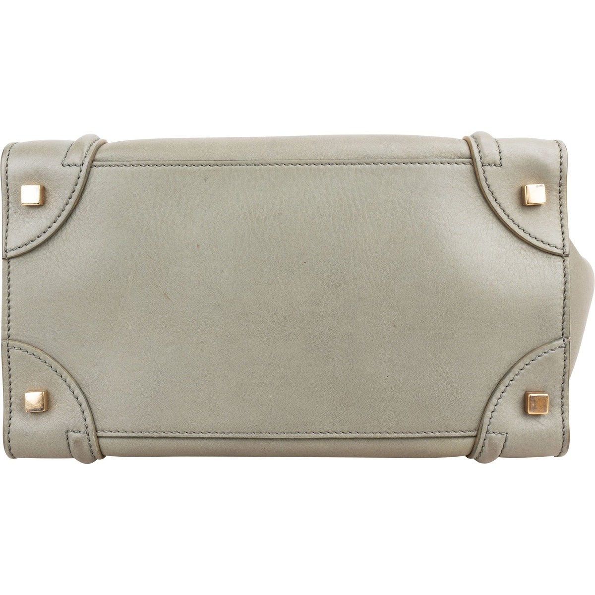 Sac à main Céline Large Luggage en cuir lisse vert