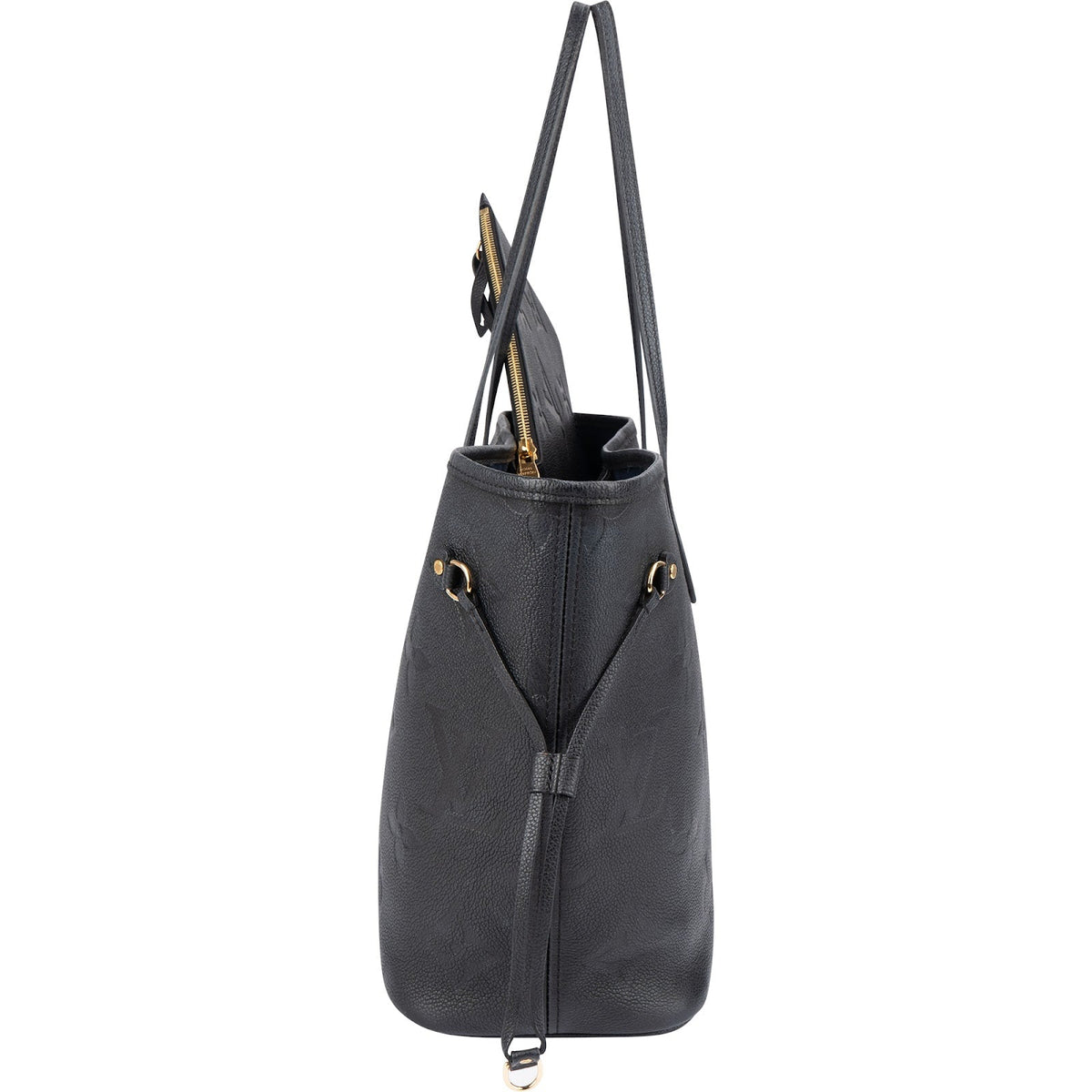 Sac à bandoulière Neverfull MM Louis Vuitton en cuir Monogram Empreinte noir