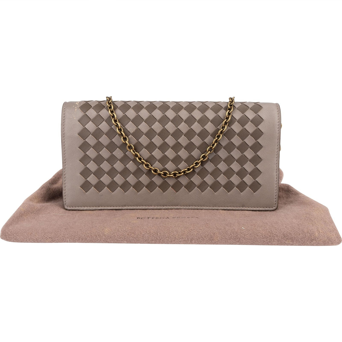 Bottega Veneta Intrecciato Leather Wallet On Chain Crossbody Bag