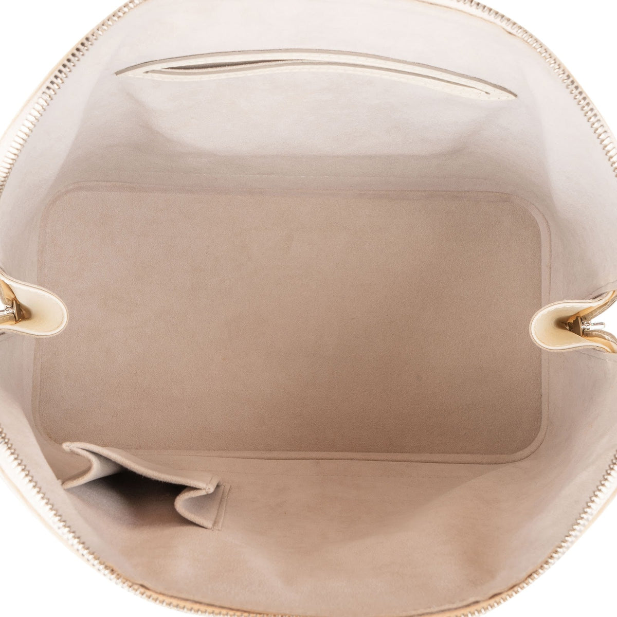 Borsa a mano Louis Vuitton Alma PM in pelle Epi avorio