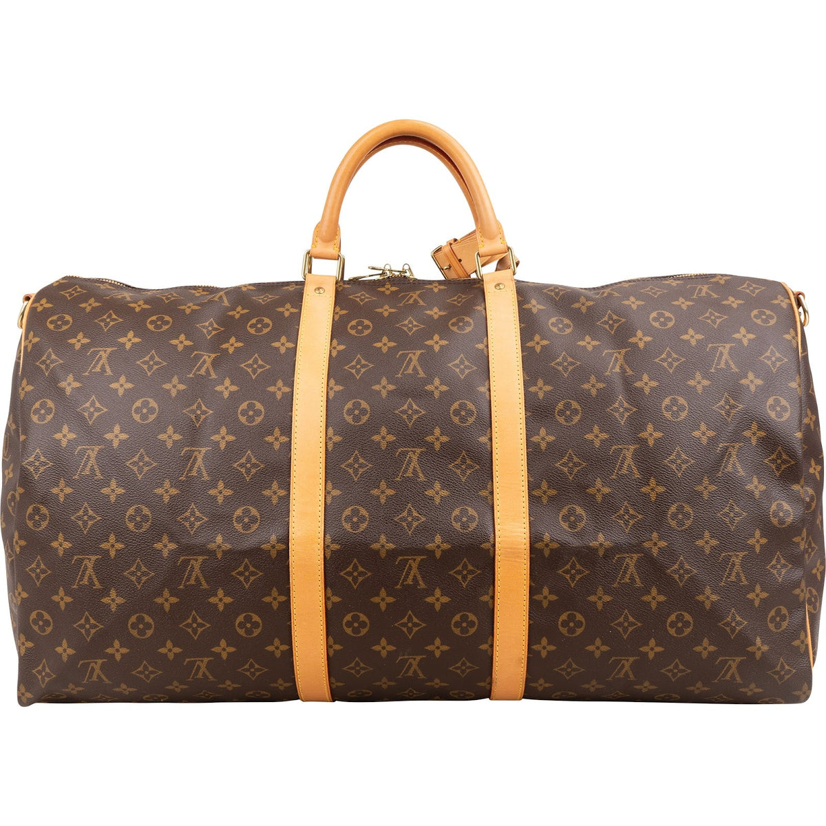 Borsa da viaggio Louis Vuitton Keepall 60 Bandoulière in tela Monogram
