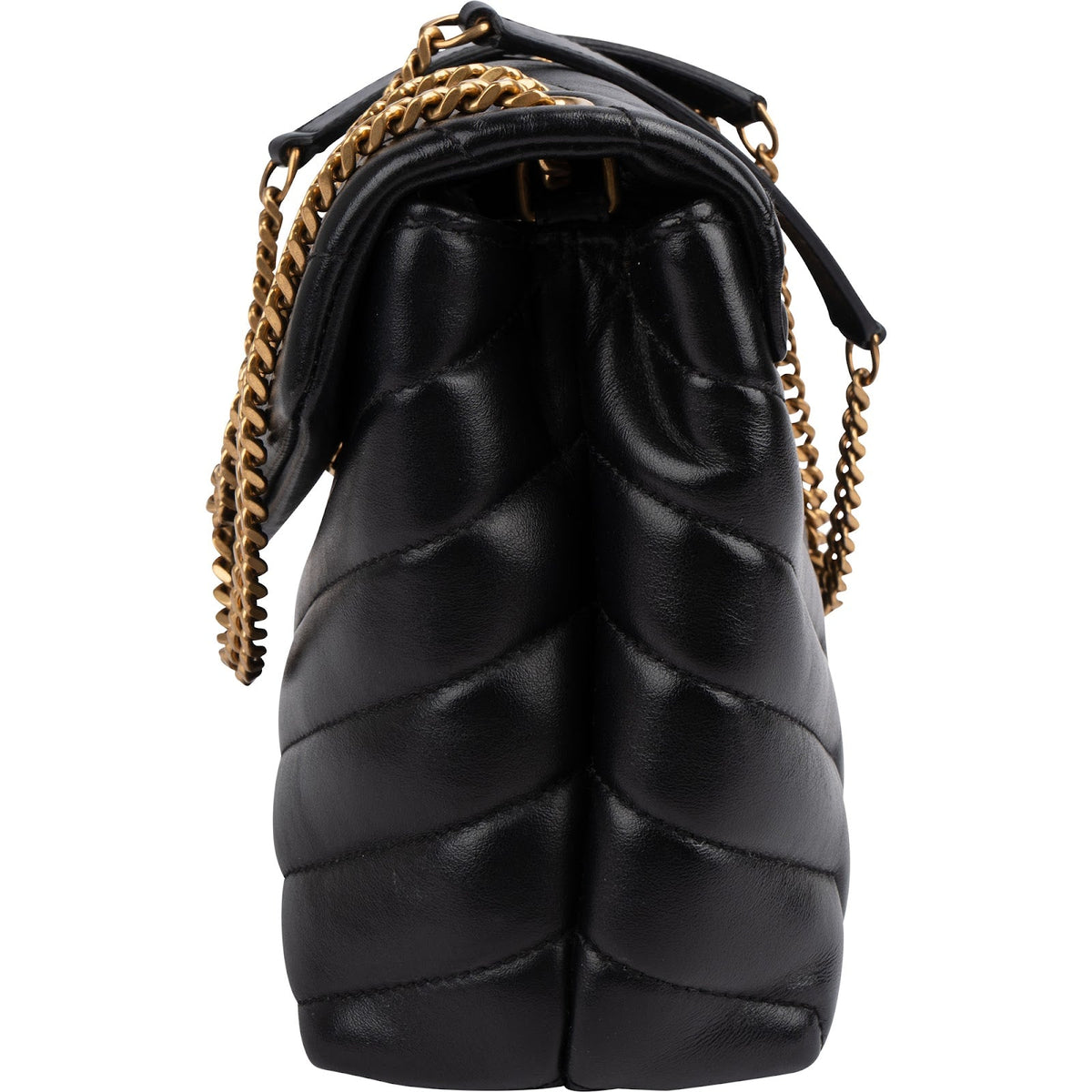 Saint Laurent Loulou Medium aus gestepptem Lammleder – Ansicht 4