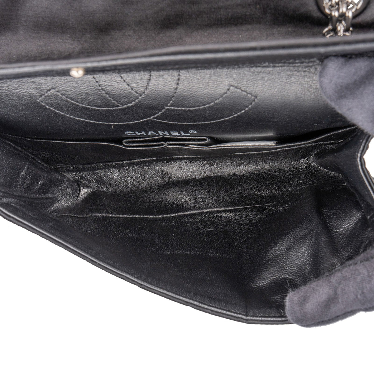Borsa a tracolla Chanel Rare Sample in raso modello Chocolate Bar 2.55 Reissue Double Flap