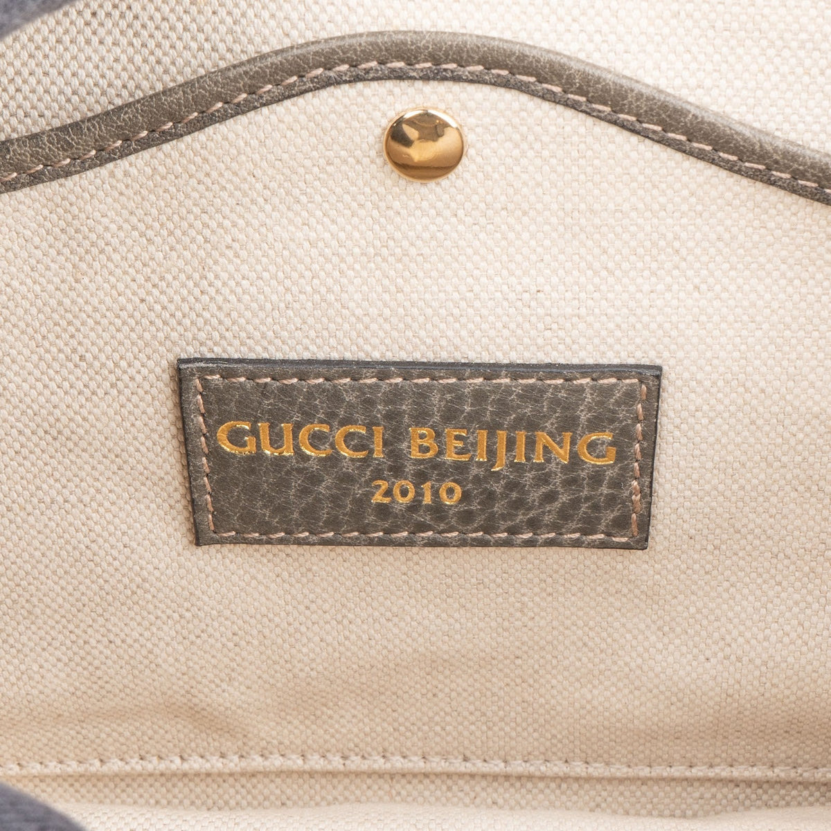 Gucci New Bamboo Top Handle Beijing 2010 aus grauem genarbtem Leder – Ansicht 12