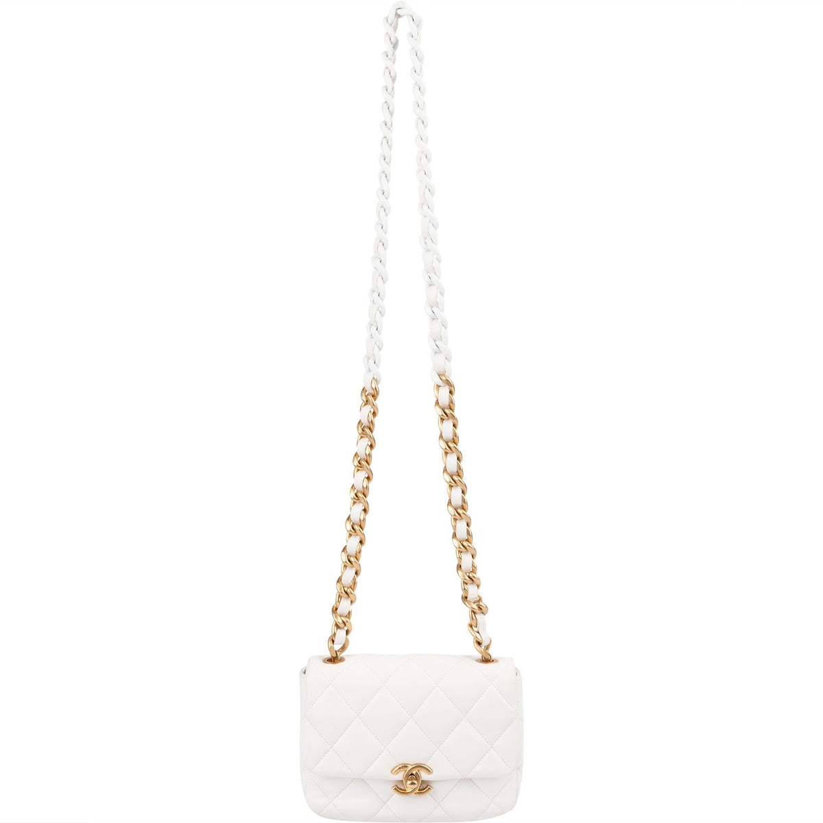 Chanel gewatteerde lamsleren tweekleurige Candy Chain schoudertas