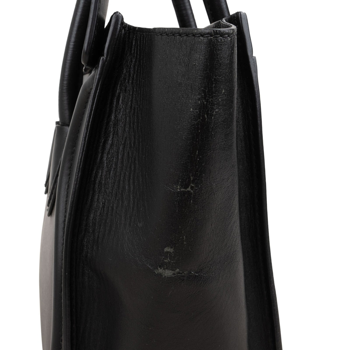 Céline Black Leather Luggage Handbag