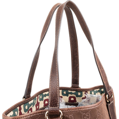 Sac cabas à épaule Gucci en daim monogrammé GG