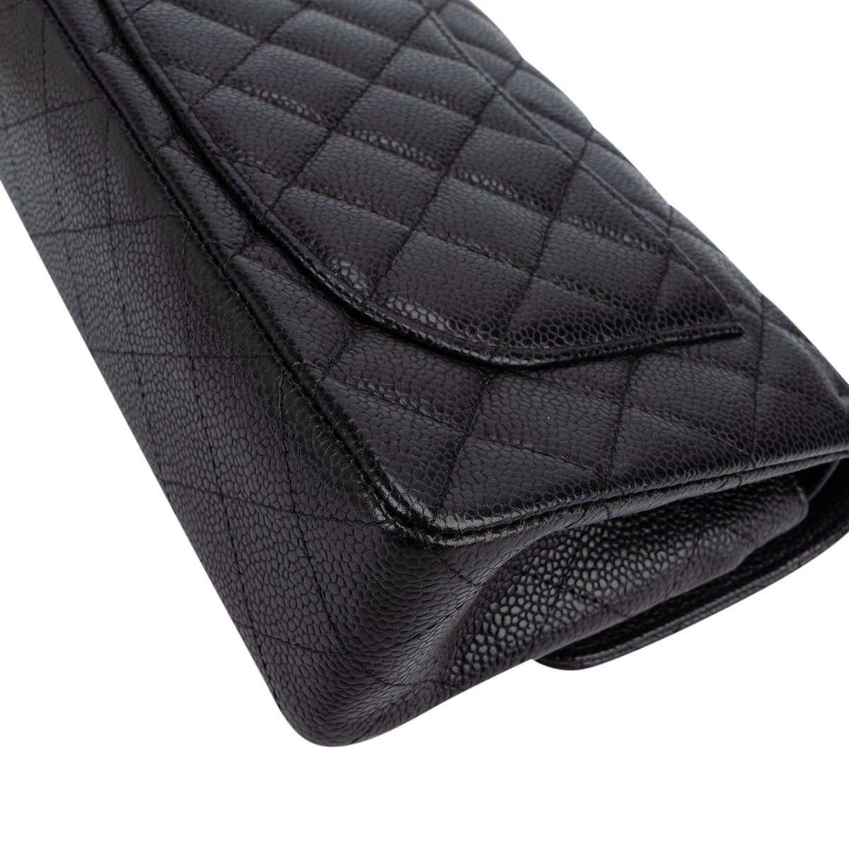 Borsa a spalla piccola Chanel Double Flap in pelle Caviar trapuntata
