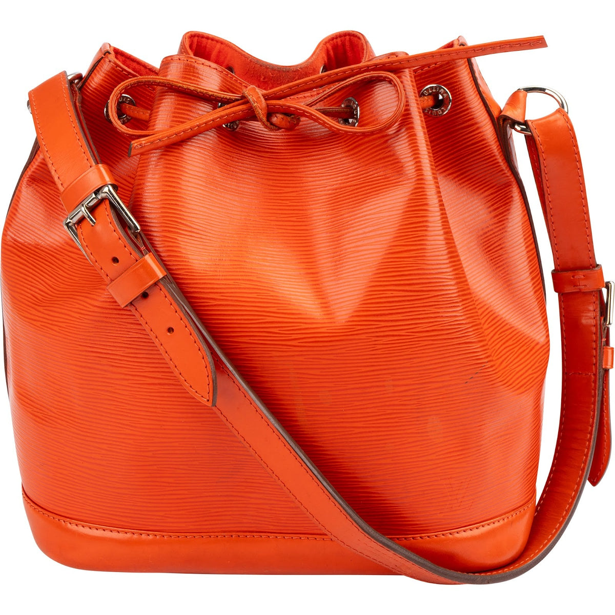 Louis Vuitton Sac Noé Petit NM aus orangem Epi-Leder – Vorderansicht