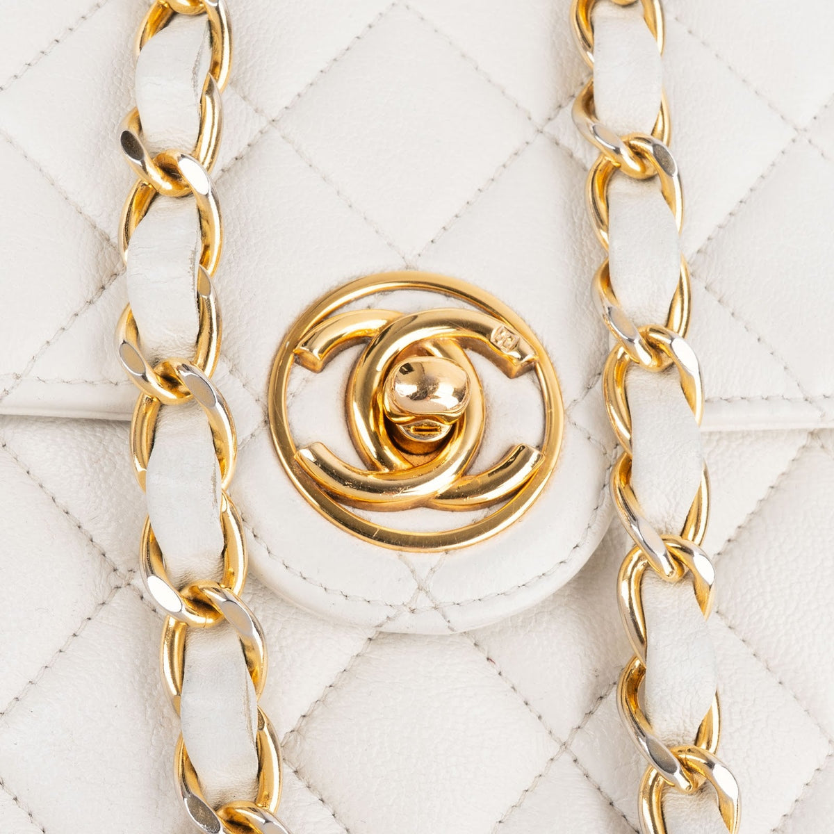 Chanel Quilted Lambskin 24K Gold Single Flap Crossbody Bag