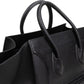 Céline Black Drummed Calfskin Phantom Handbag