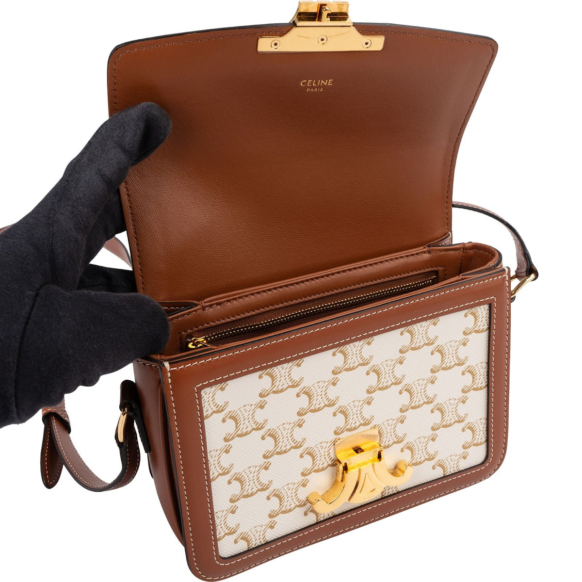 Sac bandoulière Celine Teen Triomphe en toile
