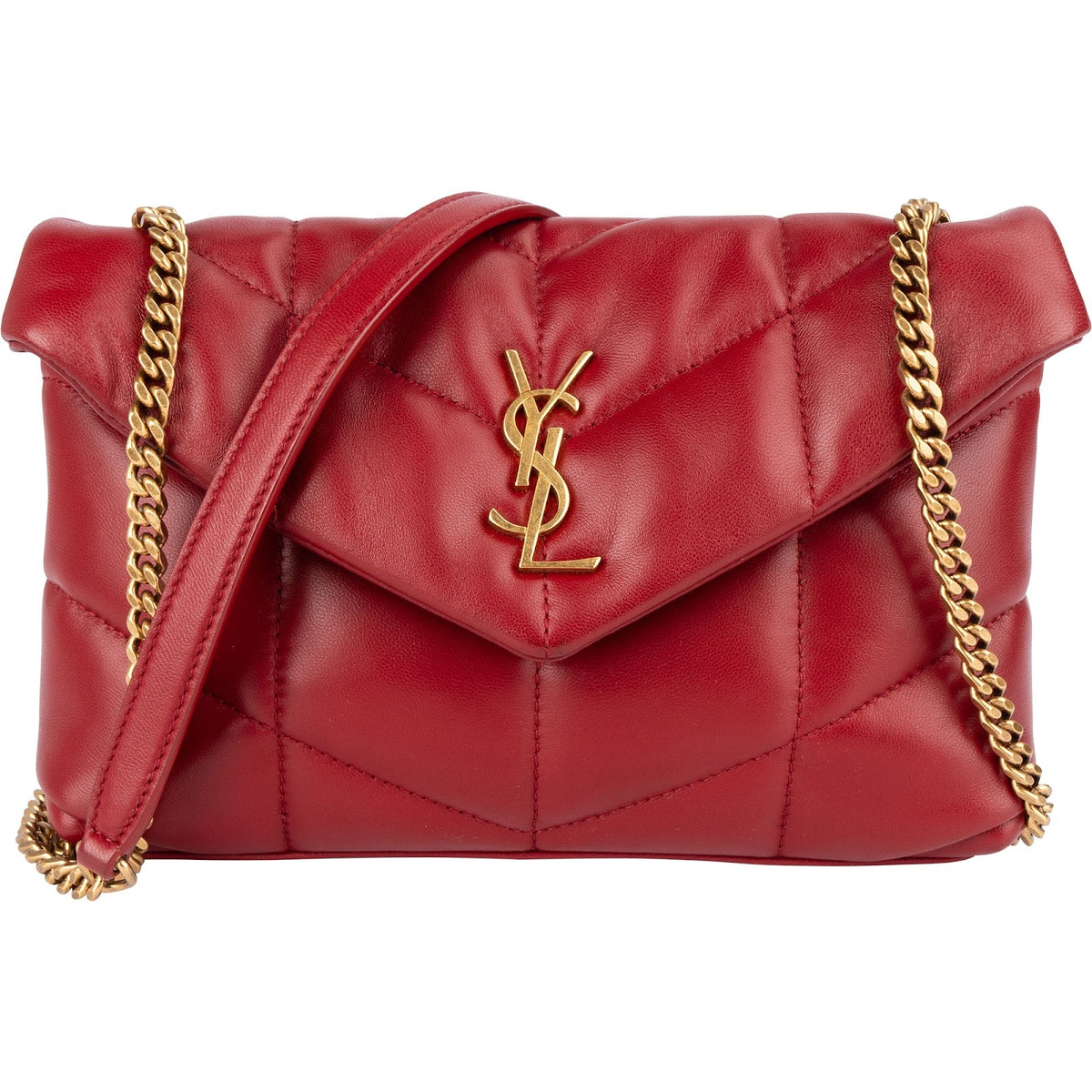 Saint Laurent Loulou kleine schoudertas van gewatteerd leer