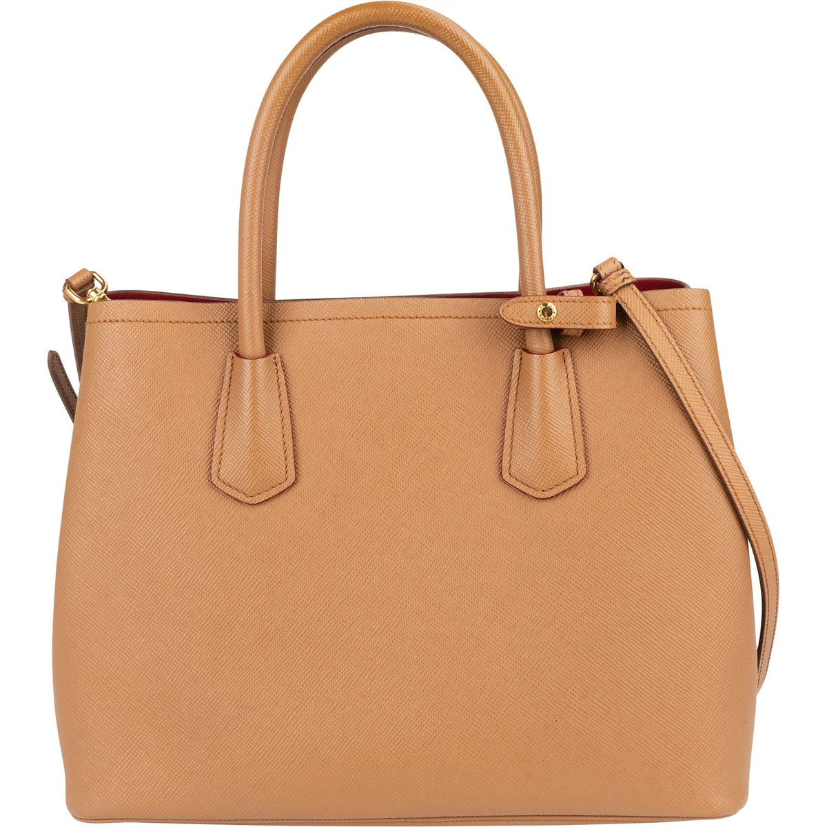Borsa a mano doppia in pelle Saffiano Prada