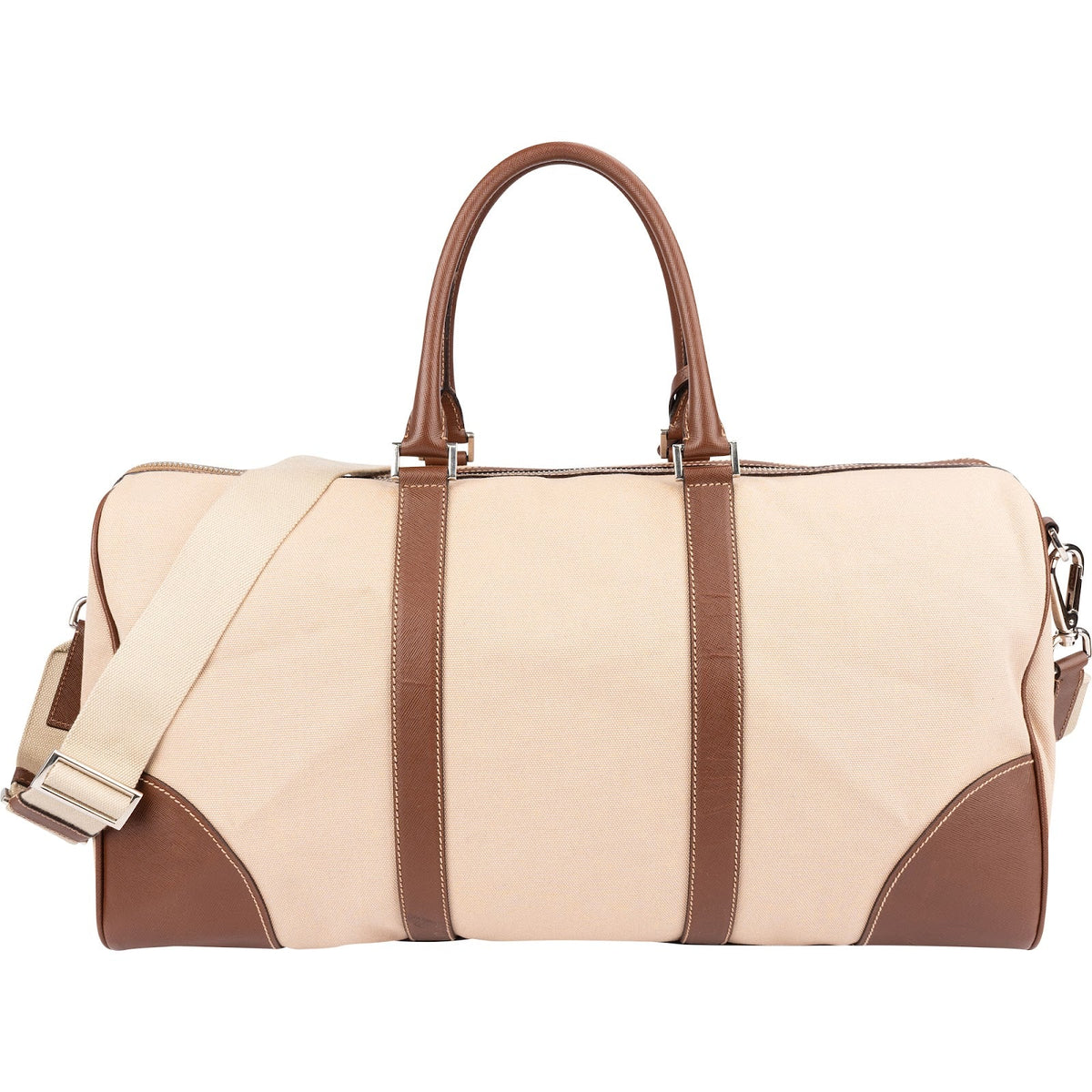 Sac de voyage Prada 50 en toile et cuir Saffiano