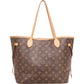 Louis Vuitton Monogram Canvas Neverfull MM aus Monogram Canvas und Vachetta-Leder – Vorderansicht