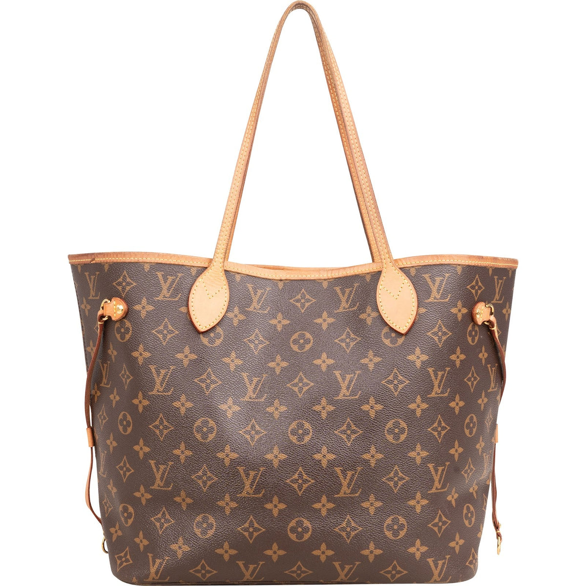 Louis Vuitton Monogram Canvas Neverfull MM aus Monogram Canvas und Vachetta-Leder – Vorderansicht