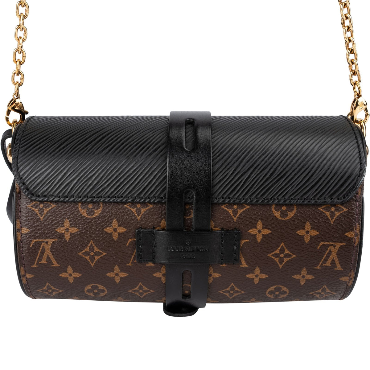 Bolso bandolera para gafas Louis Vuitton en lona Monogram y piel Epi negra