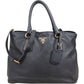Prada Black Vitello Daino Leather Tote Handbag