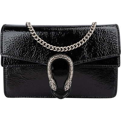 Gucci Dionysus Super Mini Crossbody Bag in Wrinkled Patent Leather
