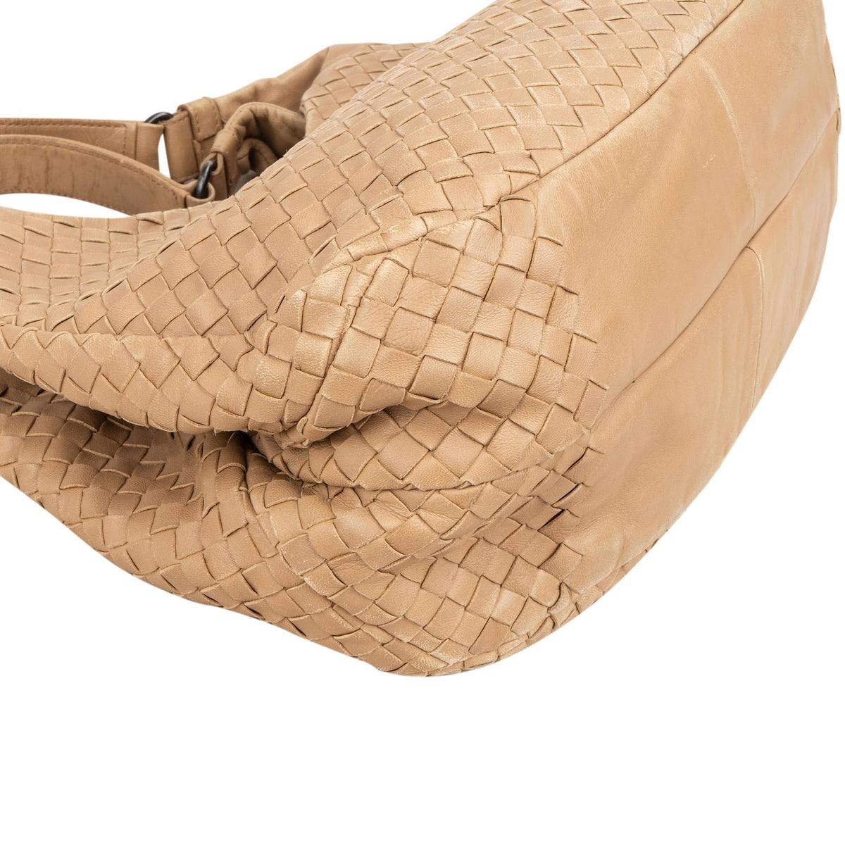 Sac à épaule Hobo Campana moyen en cuir nappa Intrecciato de Bottega
