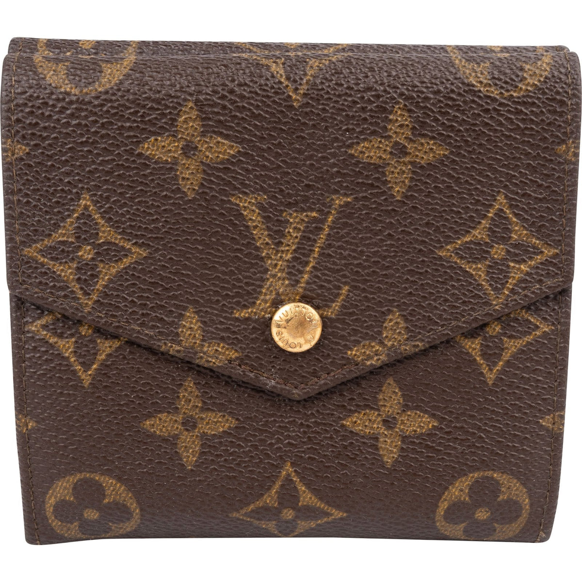 Louis Vuitton Monogram Canvas Elise Wallet aus Canvas und Leder – Vorderansicht