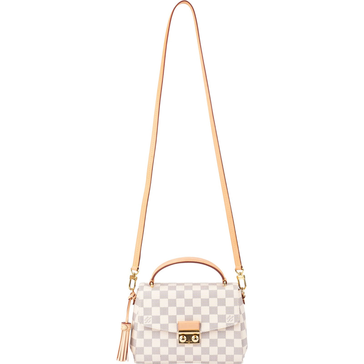 Sac à main Louis Vuitton modèle Crossette en toile Damier Azur
