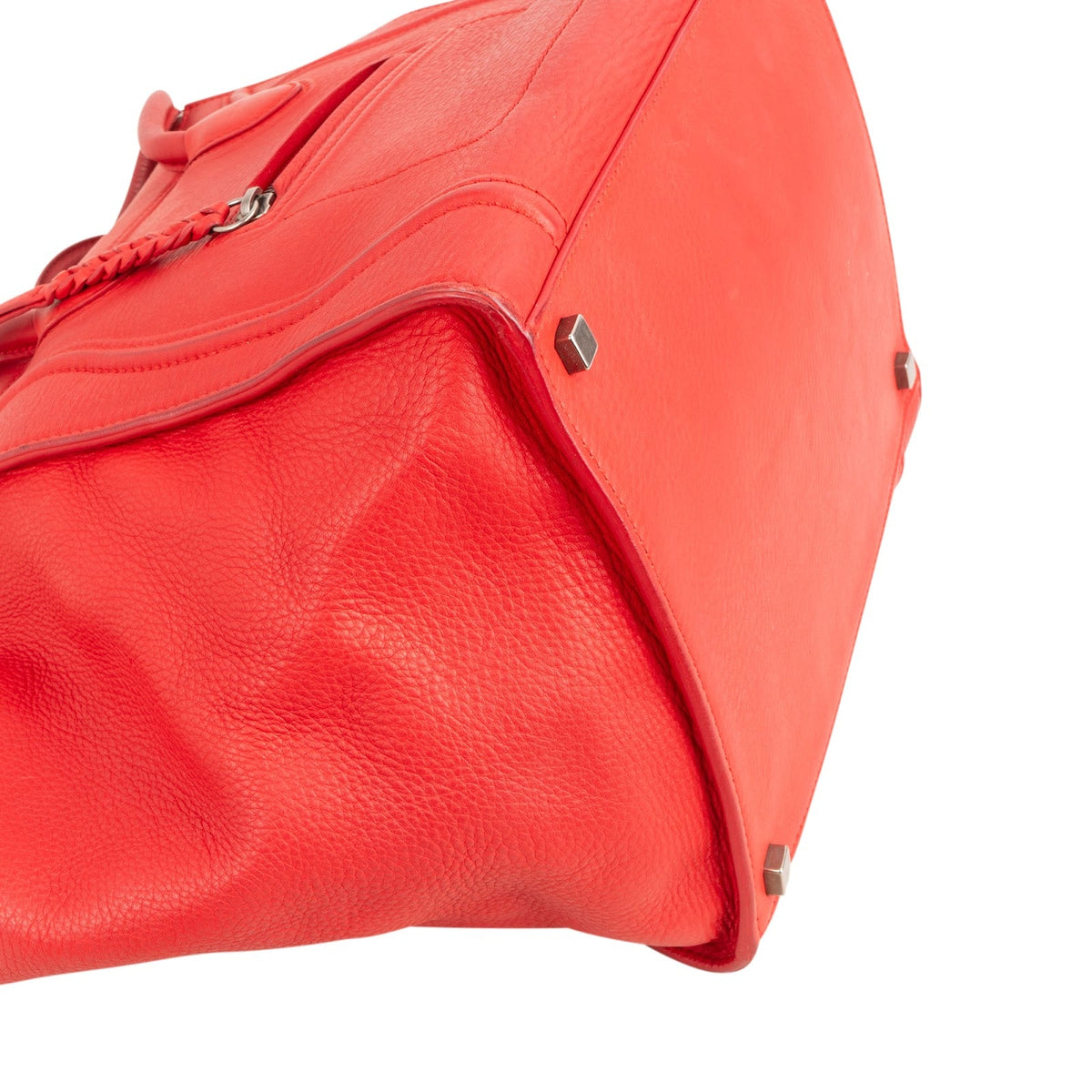 Bolso de mano Celine Large Luggage de piel de becerro Red Drummed
