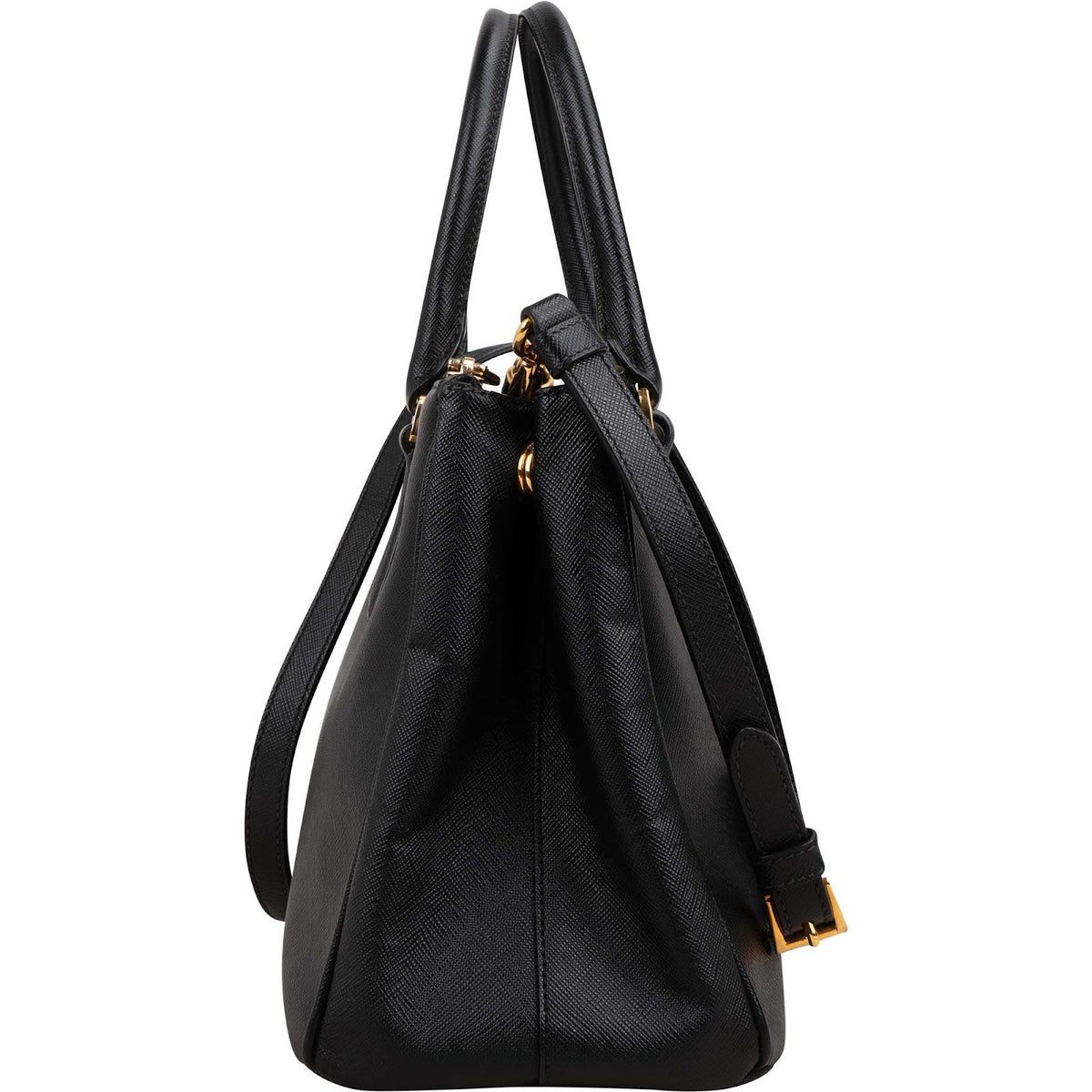 Borsa a mano piccola Galleria Prada in pelle Saffiano Noir