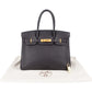 Bolso Hermès Birkin 30 de piel Togo en color azul oscuro (Prunoir)