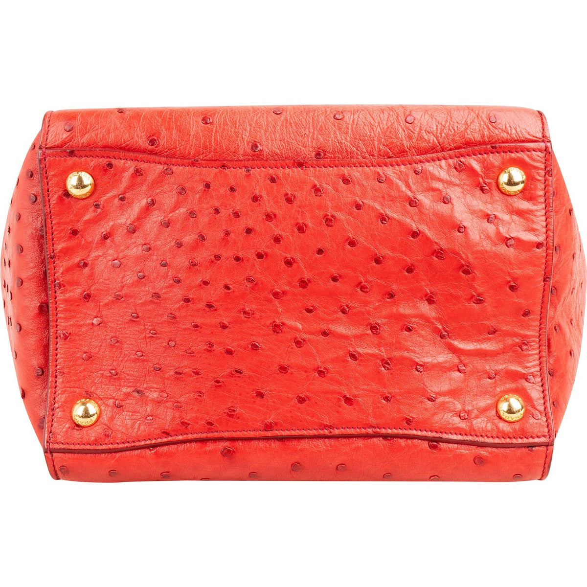 Prada Ostrichlederen Twin Pocket Tote Handtas